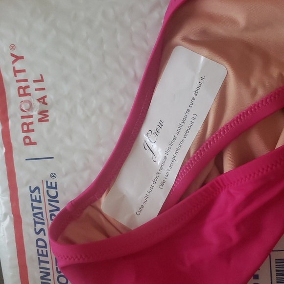 J. Crew Heritage High Leg Bikini Bottom Radiant Fuchsia Pink - Picture 2 of 9